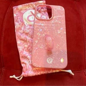 Loopy case for iPhone 14 Pro Max in Pink Opal Shells